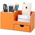 thumbnail image 1 of 4 Multi-functional Compartments Desk Organizer (Orange), 1 of 4