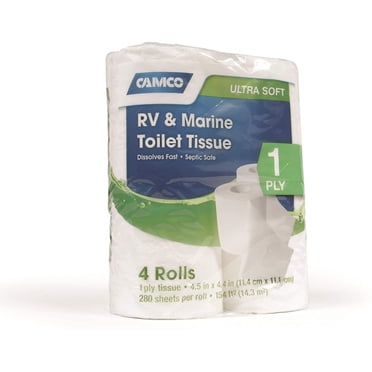 RV/ Marine Toilet Tissue - Toilet Paper for RV and Marine - 1-ply - 4 ...