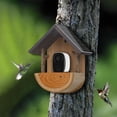 thumbnail image 1 of Klonfd Wooden Smart Bird Feeder With 2K And Solar Power, 1 of 5