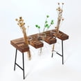 thumbnail image 4 of Marco de madera creativo florero planta hidropónica contenedor transparente decoración de escritorio, 4 of 5