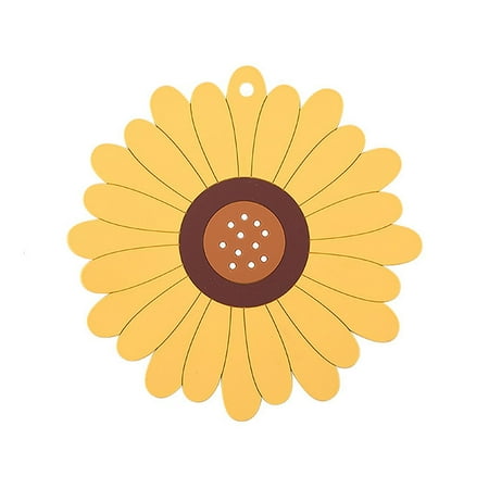 

Pgeraug Coaster Table Mat Placemats Sunflower Non-slip Heat Insulation Soft Waterproof Mat Placemat Yellow