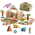 thumbnail image 3 of Juego de juguetes de animales de madera para niños, parque de dinosaurios, juguete de viaje con decoración para la casa, divertido juguete, 3 of 8