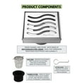 thumbnail image 4 of SereneDrains 304 Stainless Steel 4 Inch Brushed Nickel Square Shower Drain Kit for Tile Floor Drain Grate Cover Hair Catcher Trap Strainer Filter, 4 of 10