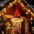 thumbnail image 5 of Lighted Santa Hat Hanging Chandelier with LED String Lights, Red Christmas Porch Decoration, Festive Holiday Doorway & Entryway Ornament, Indoor Outdoor Xmas Decor, 5 of 6