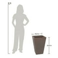 thumbnail image 4 of Ecobo 23.6 inches Eco-Friendly Rectangular Pot Planter, Elemento Indoor/Outdoor use, Durable, Versatile & Lightweight, Designed by Brazilian Artisans, Contemporary All-Weather Desgn - Brown, 4 of 5