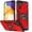 Red, variant on Samsung Galaxy A13 5G Case, Circlemalls Ring Stand Shockproof Cover+Screen Protector-Blue