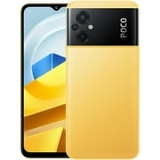 Xiaomi Poco M5 4G LTE GSM (128GB + 6GB) 50MP Triple Camera 6.58" Octa Core (Only Tmobile Mint Tello USA Market) Global Unlocked (Yellow (Global Version))