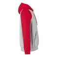 thumbnail image 6 of Team 365 TT96CB Unisex Zone HydroSport™ Heavyweight Colorblock Hooded Sweatshirt-Athletic Heather/ Sport Red-M, 6 of 6