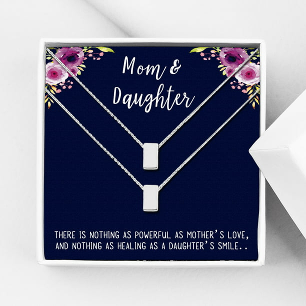 Anavia Mom and Daugher Jewelry Gift Set, Gift to Mom, Gift to Daughter,  Mother Daughter Necklace, Birthday Gift, Christmas Gift for Her, Pendant  and 