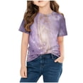 thumbnail image 5 of CYRBOKO Graphic Tees for Girls, Comfy Casual Crewneck Short Sleeve Summer T-shirts Multicolor Size 4-5 T, 5 of 7