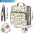 thumbnail image 2 of FORMRS Zipper Binder with Shoulder Strap 2-inch Ring 500 Sheet Capacity File Bag, Green Vegetables Pattern, 2 of 5