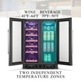 thumbnail image 4 of Lanbo  24 inch 18 Bottle 55 Cans Under Counter Dual Zone Wine Cooler Beverage Refrigerator, 4 of 16