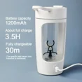 thumbnail image 5 of Tazas de café autoagitantes con carga USB, mezcladora automática de proteínas, taza portátil para deportes al aire libre, botellas de agua potable, 650ml, 5 of 5