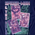 thumbnail image 3 of Marvel Comics Retro Women's Spider-Man and Hulk Action Panels T-Shirt (Iris Navy, S-XXL), 3 of 4