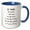 Blue/White, variant on 3drose, 20 Years in Months Days Hours Minutes Seconds Anniversary Going Strong, 15oz Mug