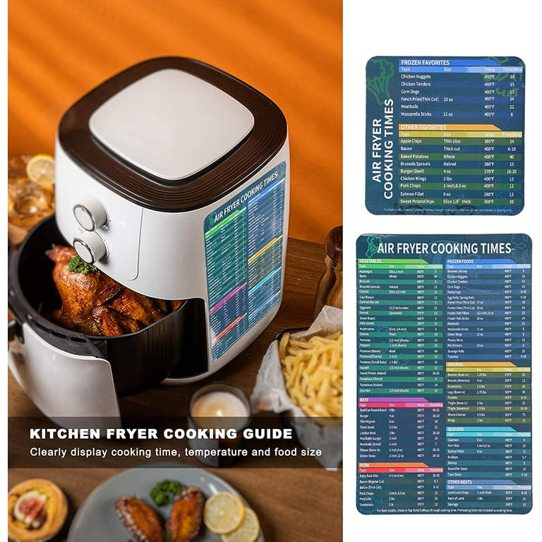 Blue/Green/Pink Air Fryer Cooking Times Magnet 8x11 Cheat Sheet –  First-Rate Gifts