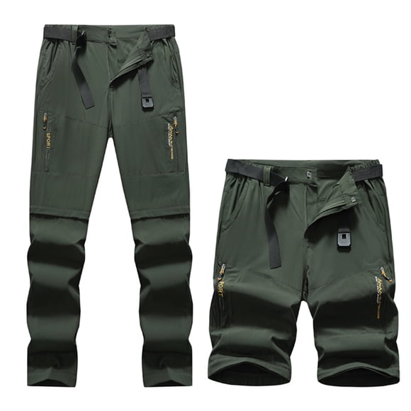 Weiqiqre Pants for Men Hiking Pants Quick Dry Lightweight Fishing Convertible Zip Off Safari Trousers