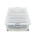 Home Basics 45L Under The Bed Storage Box with Wheels, Clear