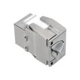 thumbnail image 4 of Eaton Tripp Lite Series Cat6a/Cat6/Cat5e Toolless Keystone Jack RJ45, Shielded, Dust Cap PoE/PoE+ Compliant, TAA - Modular insert - CAT 5/5e/6 - RJ-45 - white, silver - government GSA - TAA Compliant, 4 of 7
