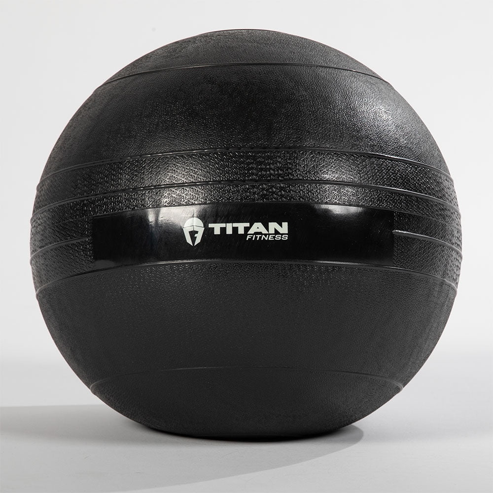 Titan Fitness 25 LB Rubber Slam Ball, Dead Weight Ball Absorbs Impact, Minimal Bounce, Textured Surface