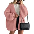 thumbnail image 2 of 2025 Fall Winter Women's Fashion Oversized Cardigan Knit Sweaters Long Lantern Sleeve Casual Open Front Lightweight Outwear, 2 of 9