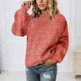 thumbnail image 2 of UJNDER Casual Knit Pullover Sweater for Women Soft Yarn Round Neck Long Sleeve Comfortable Loose Fit Winter Fall Fashion RD3 L, 2 of 5