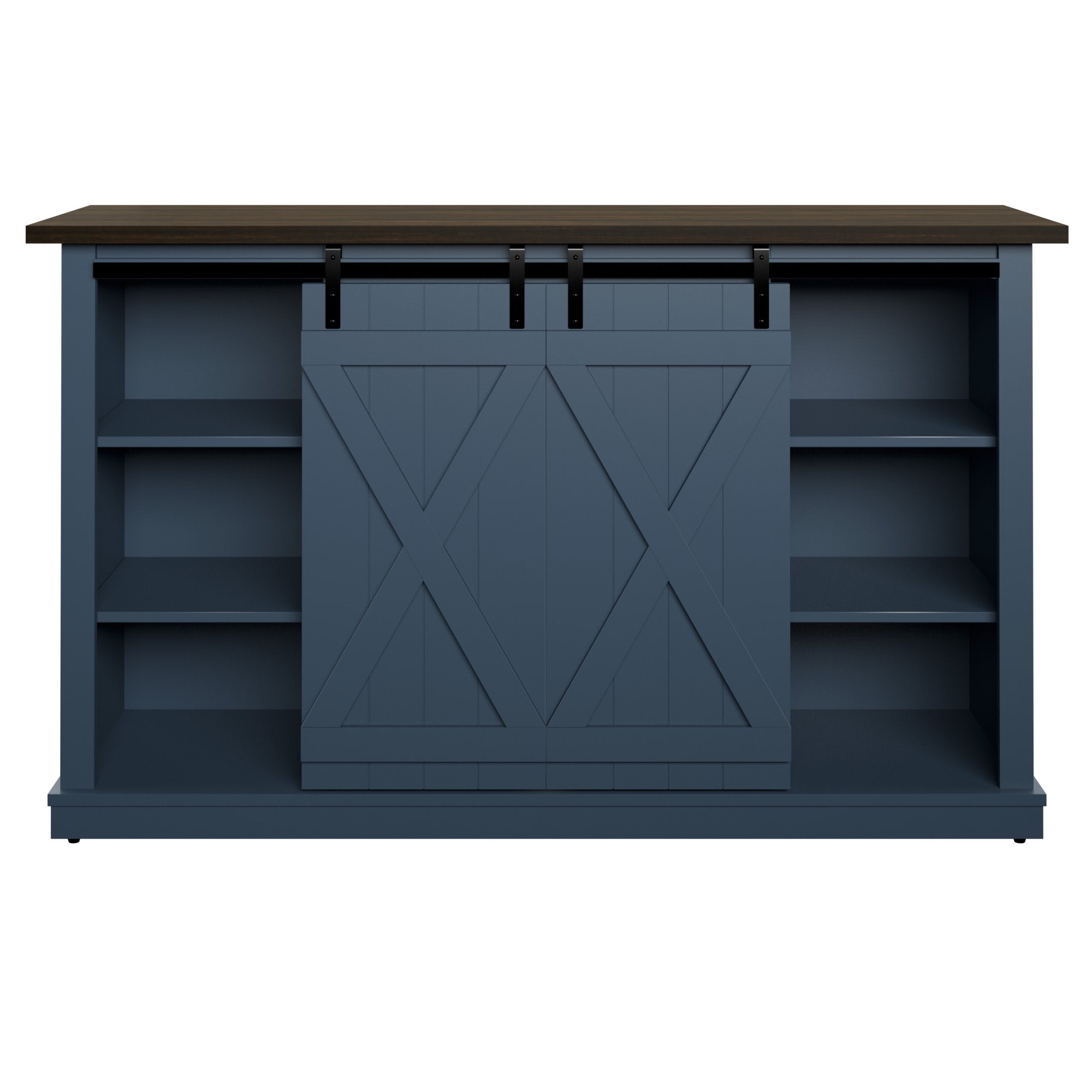 Twin Star Home TV Stand for TVs up to 60" with Sliding Barn Doors