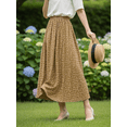 thumbnail image 2 of QSAWXQZ Women's Easter Floral Print Maxi Skirt High Waist Elastic Loose Flowy Long Skirt for Party Vacation XL, 2 of 7