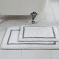 thumbnail image 2 of Modern Threads Reversible Bath 2-Piece Rug Set 100% Cotton, 17" x 24" & 21" x 34", Silver, 2 of 2