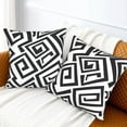 thumbnail image 7 of Black and White Boho Modern Abstract Throw Pillow Covers 16x16 Inches Set of 2, Decor Decorative Pillow Case Square Cushion Covers for Sofa Bed Couch Living Room, 7 of 7
