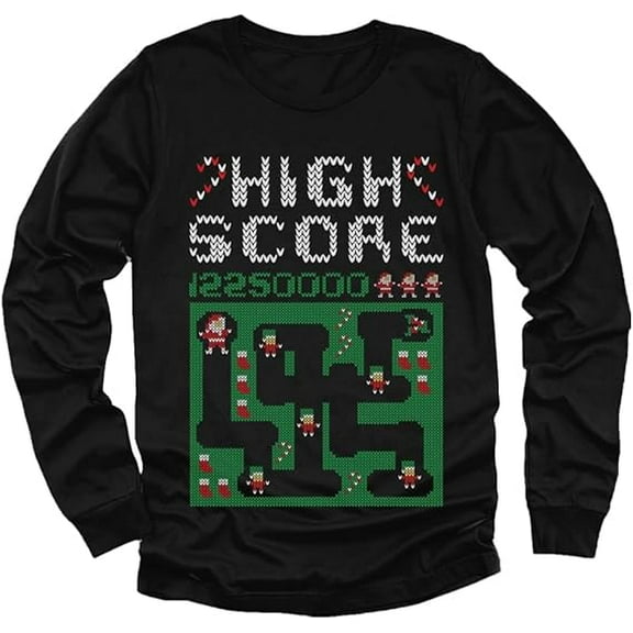 Tstars Boys Big Boys Christmas Solid Print Outerwear Long Sleeve T-Shirt