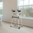 Walkers,Walking Mobility Aid with 5’’ Wheels and Removable Padded Armrests 440lbs,Folding
