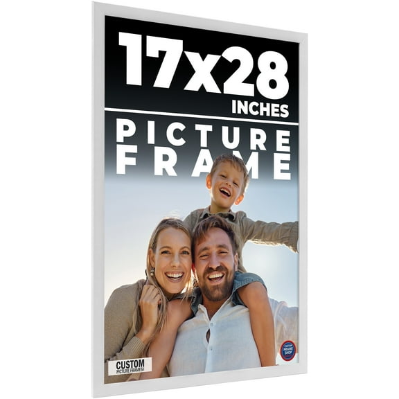 17x28 Frame White Real Wood Picture Frame Width 0.75 inches | Interior Frame Depth 0.5 inches |