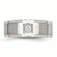 thumbnail image 4 of Stainless Steel Brushed and Polished with CZ Ring 11 Size, 4 of 6