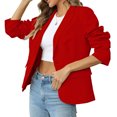 thumbnail image 4 of Womens Casual Blazers Long Sleeve Lapel Button Slim Work Office Blazer Jacket, 4 of 7