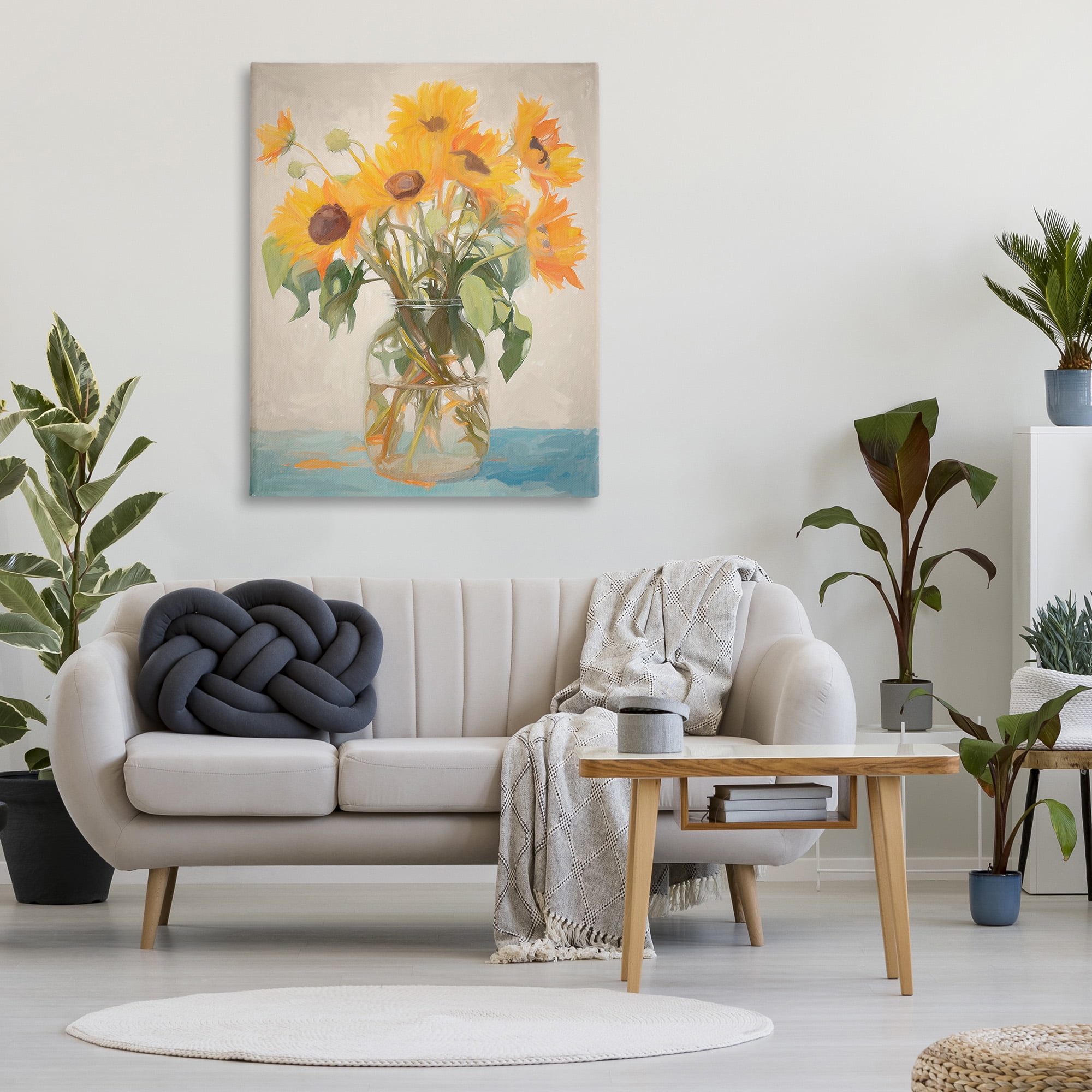 Stupell Industries Classic Sunflower Bouquet Botanical & Floral Painting Gallery Wrapped Canvas Art Print Wall Art, 36 x 48