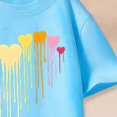 thumbnail image 5 of Fengactive Boys Girls Crew Neck Short Sleeve Tee Cotton Rainbow Heart Graphic Print Casual Fashion Summer Basic Tops for 2-12T, 5 of 6