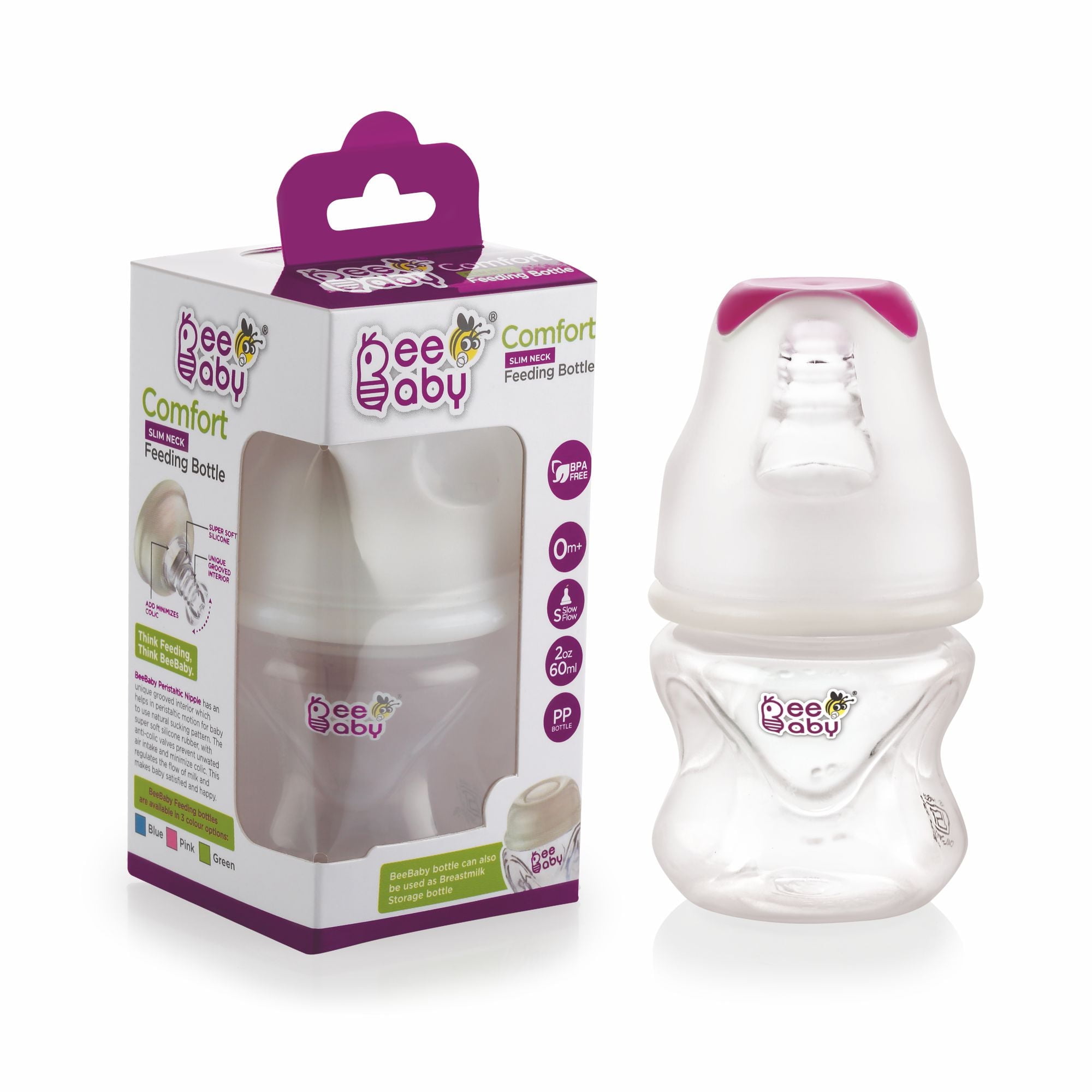 BeeBaby Comfort Standard neck Feeding Bottle 60ML