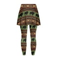 thumbnail image 5 of SCRAWLGOD American Bison American Tribal Women's Athletic Skirted Leggings Machine Washable Yoga Tennis Leggings with Skirt Comfy Stretchy Active Skorts Casual Fashion Outfits, XL, 5 of 7
