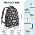 thumbnail image 5 of Schnauzer and Floral Black Pattern Cute School Backpack Bag with Padded Back and Adjustable Shoulder Straps 16.9 X 12.6 X 5.9 Inches, 5 of 5