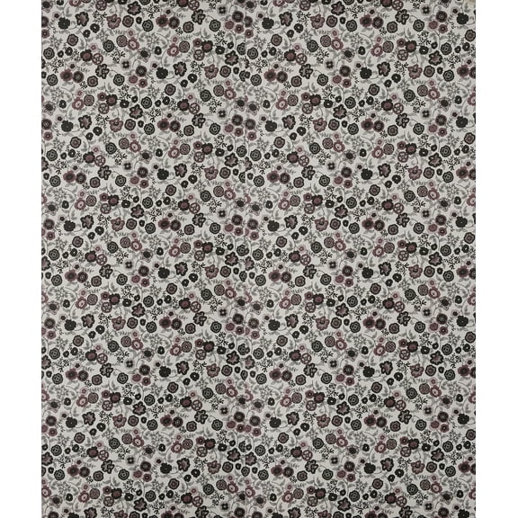 Dundee Deco Peel and Stick Self Adhesive Wallpaper - Floral Printed Black, Red Stylized Flowers, 18 ft x 18 in