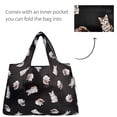thumbnail image 5 of Wrapables Large & Small Foldable Tote Nylon Reusable Grocery Bags, Set of 2, Cute Kitty, 5 of 5