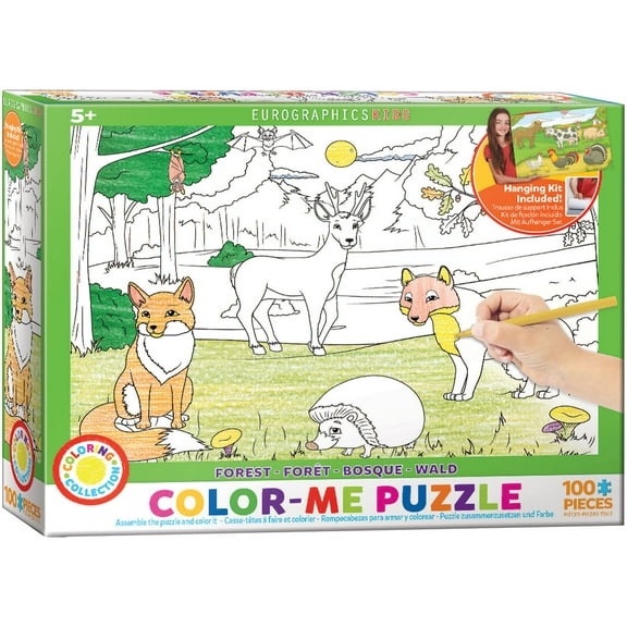 Forest 100-Piece Color-Me Puzzle