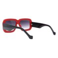 thumbnail image 3 of Womens Fashion Sunglasses Bold Beveled Square Shades UV 400 Red Black, 3 of 4