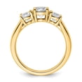 thumbnail image 2 of Auriga Fine Jewelry 14K Yellow Gold Lab Grown Diamond 3 Stone Band for Women Size 7 (Carat: 1.5cttw, Clarity: SI2, Color: GH), 2 of 4