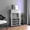 Gray, variant on Space Saving Kitchen Island Cart with Wine Storage and Cabinet, 25.8W Engineered Wood Bar Cart on Wheels for Small Dining Room or Home Bar, Black
