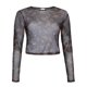 thumbnail image 1 of Nightmare Before Christmas - Top Crop Pumpkin King de Malla para Mujer (Negro), 1 of 2