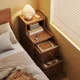 thumbnail image 2 of Mesitas de noche modernas para dormitorio, mesitas de noche esquineras pequeñas, cajones estrechos, conjunto de muebles para dormitorio Mobila Pentru, 2 of 4