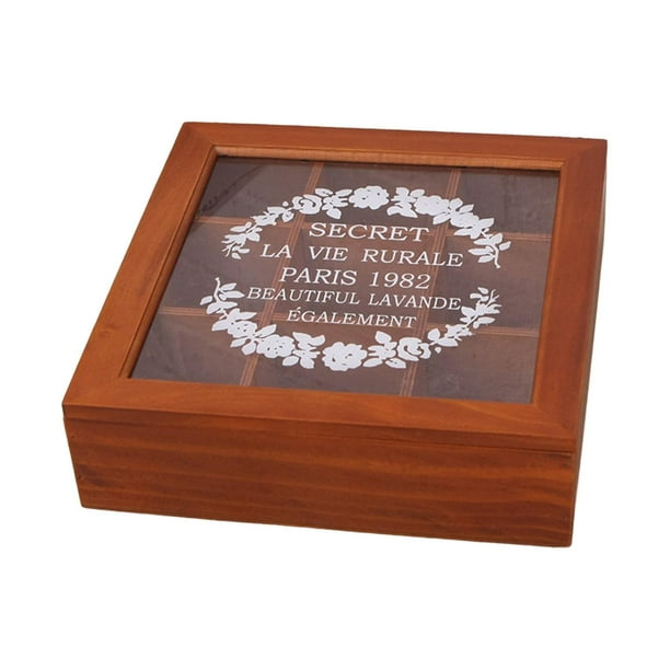 Caja de joyería Caja organizadora de joyas Colección de exhibición Caja decorativa de gran capacidad Caja de madera Caja del tesoro para mujeres Niñas Patrón perfecl Caja de almacenamiento de madera