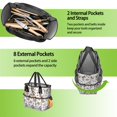 thumbnail image 6 of Garden Tool Bag,Bulldog Dog and Footprints Garden Tool Organizer,Garden Gifts,Waterproof Multi-Pocket Garden Tool Storage 11.8x5.5x11.4 Inch(Tools NOT Included), 6 of 6
